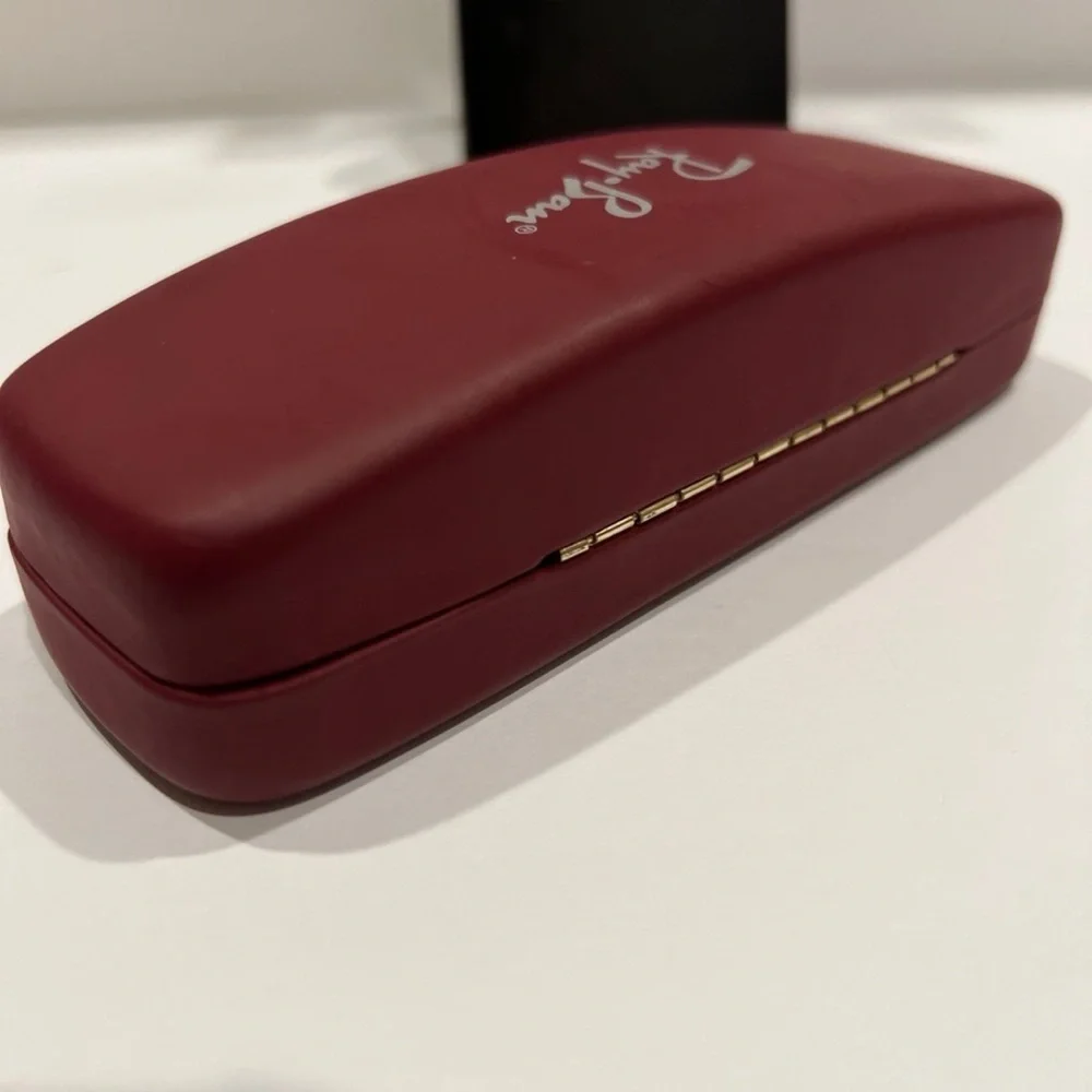 Ray-Ban Red Burgundy Maroon Slim Hard Clamshell Glasses Case Hard Shell
